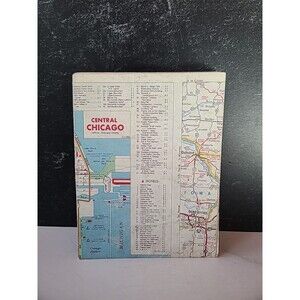 Central Chicago Map Vintage FAIR CONDITION